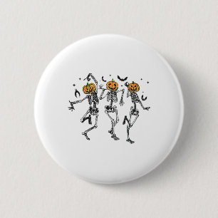 Fun Halloween Pumpkin tanzen Skeleton Kostüm Wom Button