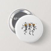 Fun Halloween Pumpkin tanzen Skeleton Kostüm Wom Button (Vorne & Hinten)