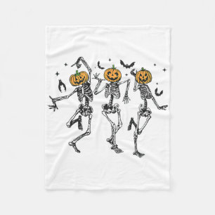 Fun Halloween Pumpkin tanzen Skeleton Kostüm Wom Fleecedecke