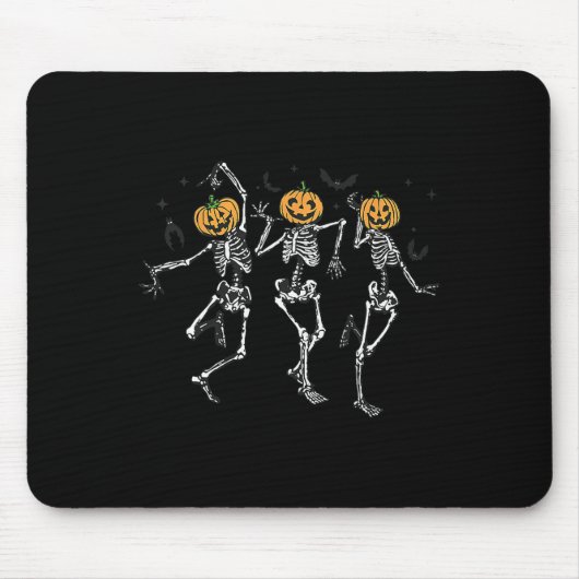 Fun Halloween Pumpkin tanzen Skeleton Kostüm Wom Mousepad (Vorne)