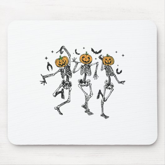 Fun Halloween Pumpkin tanzen Skeleton Kostüm Wom Mousepad (Vorne)
