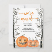 Fun Halloween Pumpkin Wir haben Änderung Adresse v Ankündigung (Vorderseite)
