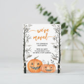 Fun Halloween Pumpkin Wir haben Änderung Adresse v Ankündigung (Stehend Vorderseite)