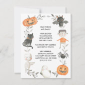 Fun Halloween Pumpkin Wir haben Änderung Adresse v Ankündigung (Rückseite)