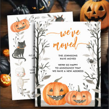 Fun Halloween Pumpkin Wir haben Änderung Adresse v