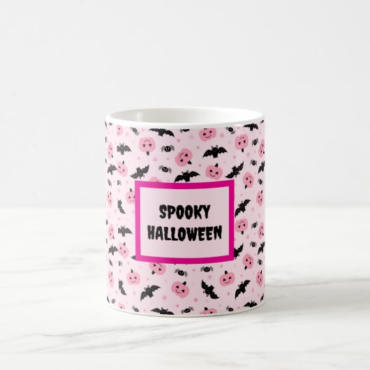 Fun Halloween Pumpkins und Bat Pattern Kaffeetasse (Mittel)