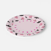 Fun Halloween Pumpkins und Bat Pattern Pappteller (Schrägansicht)