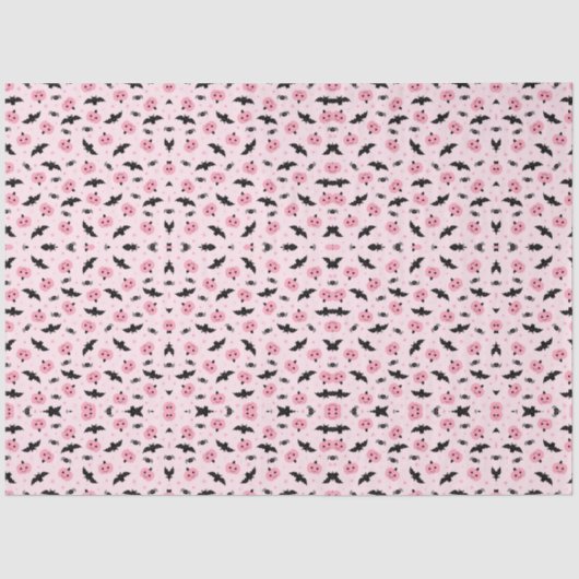 Fun Halloween Pumpkins und Bat Pattern Seidenpapier (Vorderseite)