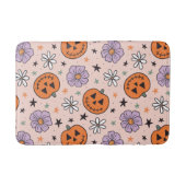 Fun Halloween Pumpkins und Blume Muster Badematte (Vorderseite)