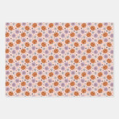 Fun Halloween Pumpkins und Blume Muster Geschenkpapier Set (Vorderseite 2)