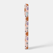 Fun Halloween Pumpkins und Blume Muster iPhone 15 Hülle (Linke Seite)