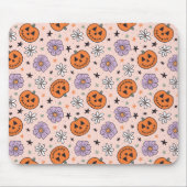 Fun Halloween Pumpkins und Blume Muster Mousepad (Vorne)