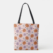Fun Halloween Pumpkins und Blume Muster Tasche (Rückseite)