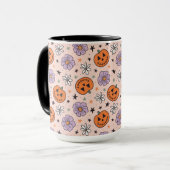 Fun Halloween Pumpkins und Blume Muster Tasse (Vorderseite Links)
