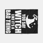 Fun Halloween sagt man Hexe, als wäre es eine D Sa Fleecedecke (Vorderseite (Horizontal))