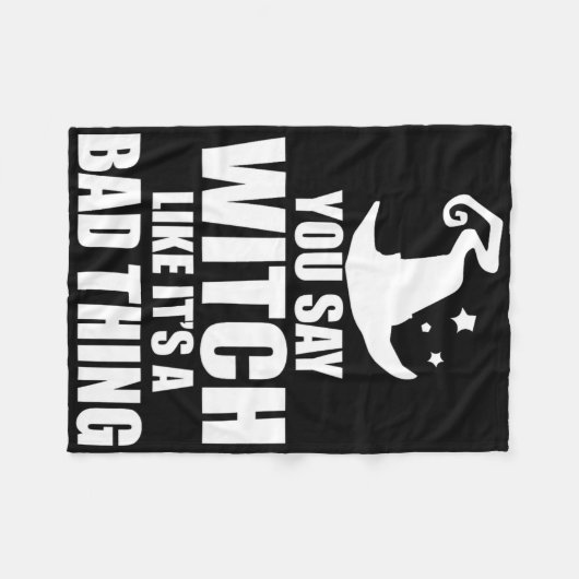 Fun Halloween sagt man Hexe, als wäre es eine D Sa Fleecedecke (Vorderseite (Horizontal))