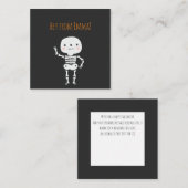 Fun Halloween Skeleton Gray personalizable Custom Mitteilungskarte (Vorne/Hinten)