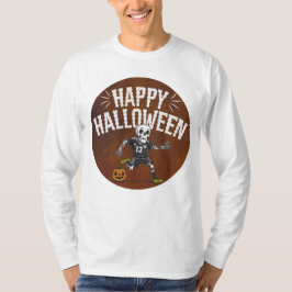 Fun Halloween Skeleton Soccer T - Shirt Design