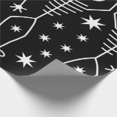 FUN HALLOWEEN SKELETONS Wrapping Paper with STARS Geschenkpapier (Ecke)