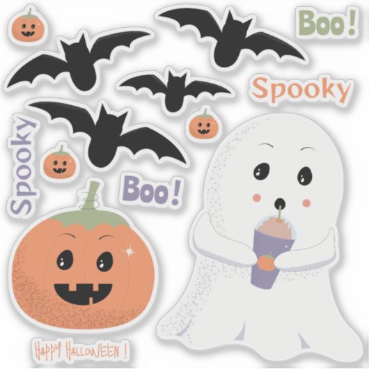 Fun Halloween Spooky Sticker Pack (Vorderseite)