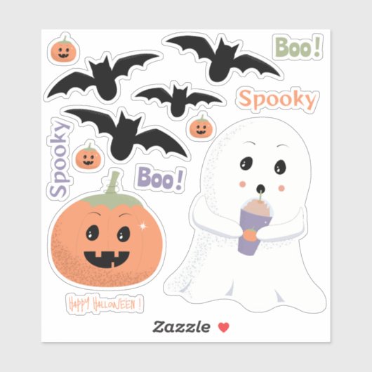 Fun Halloween Spooky Sticker Pack (Blatt)