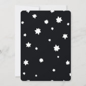 Fun halloween Superhelden costume Party b&w Einladung (Rückseite)