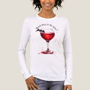 Fun Halloween T - Shirt   Hexenweg zum Wein