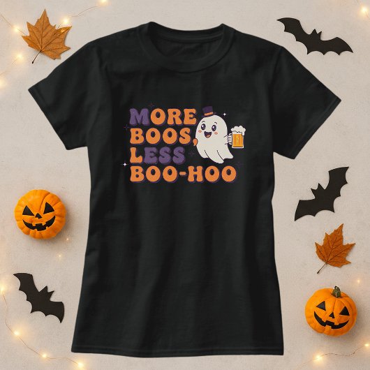 Fun Halloween T-Shirt; mehr Boos, weniger Boo-Hoo- T-Shirt