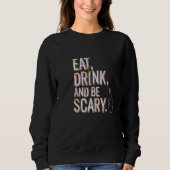 Fun Halloween Trick oder Behandlung Beängstigendes Sweatshirt (Vorderseite)
