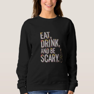 Fun Halloween Trick oder Behandlung Beängstigendes Sweatshirt