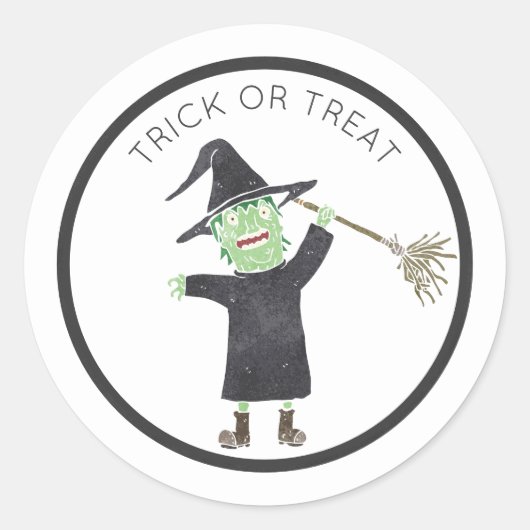 Fun Halloween Trick-oder-Leckerei-Sticker Runder Aufkleber (Vorderseite)