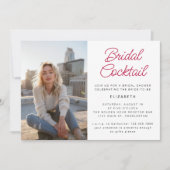 Fun Hand Drawing Cocktail Foto Brautparty Party Einladung (Vorderseite)