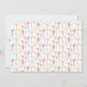 Fun Hand Drawing Cocktail Foto Brautparty Party Einladung (Rückseite)