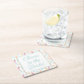 Fun Hand Drawing Cocktail Muster Brautparty Rechteckiger Pappuntersetzer (Vor Ort)