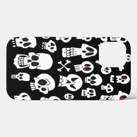 Fun Hand Drawn Cartoon Skulls Case-Mate iPhone Hülle (Rückseite (Horizontal))
