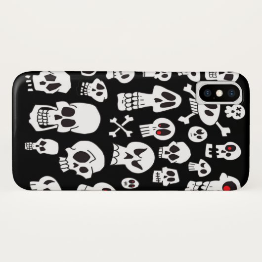 Fun Hand Drawn Cartoon Skulls Case-Mate iPhone Hülle (Rückseite (Horizontal))