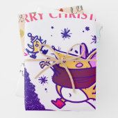 FUN HAND DRAWN CHRISTMAS WRAPPING SHEETS GESCHENKPAPIER SET (Beispiel)