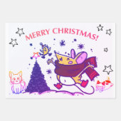 FUN HAND DRAWN CHRISTMAS WRAPPING SHEETS GESCHENKPAPIER SET (Vorderseite)