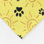 Fun Hand gezogen Sonnenschein schwarzen Paws über  Fleecedecke (Ecke)
