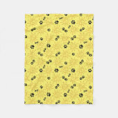 Fun Hand gezogen Sonnenschein schwarzen Paws über  Fleecedecke (Vorderseite)