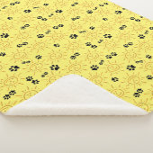 Fun Hand gezogen Sonnenschein schwarzen Paws über Sherpadecke (3/4)