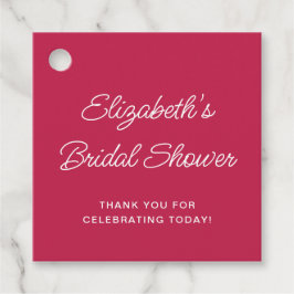 Fun Hand gezogenes Cocktail Muster Pink Brautparty Geschenkanhänger