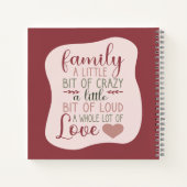 Fun Hand Letted Dusty Pink Familie Rezept Notizblock (Rückseite)