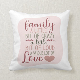Fun Hand Letted Dusty Pink Familienangebot Kissen
