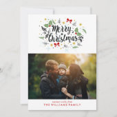 Fun Hand Lettered Christmas Foto Feiertagskarte (Vorderseite)
