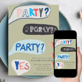 Fun Hand-Scripted Birthday Invitation Einladung