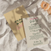 Fun handgeschriebene Pastel Einzigartige Hochzeitd Begleitkarte