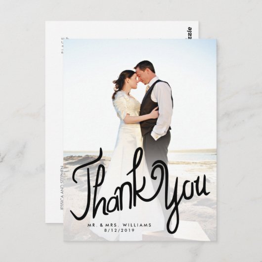 Fun Handwrite Custom Vielen Dank Postcard Postkarte (Vorne/Hinten)