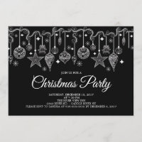 Fun Hanging Ornaments Weihnachts-Party Einladung