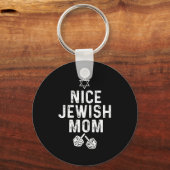 Fun Hanukkah Dreidel Star für die jüdische Mama in Schlüsselanhänger (Vorderseite)